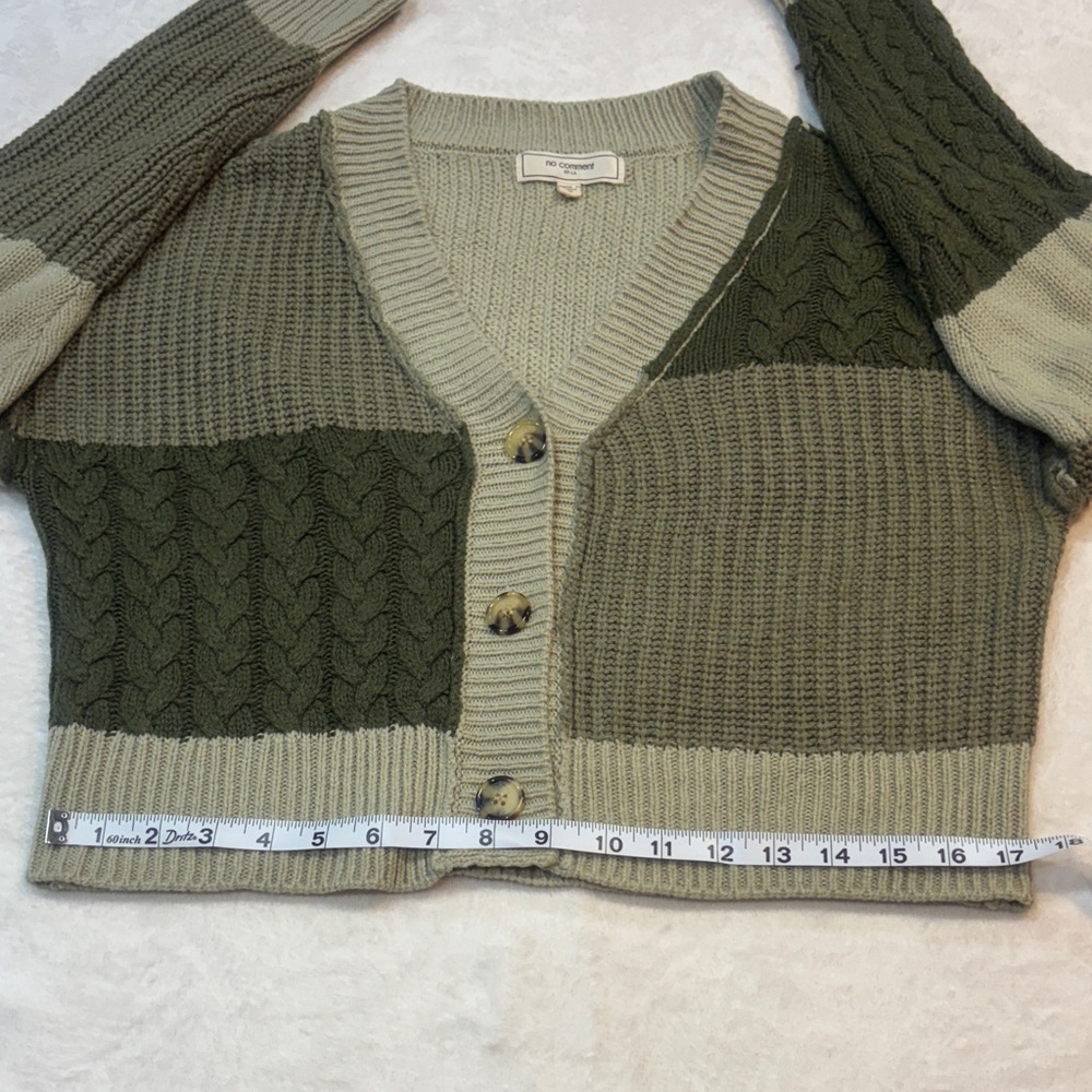 Stylish Two-Tone Knit Cardigan - Picture 5 of 9